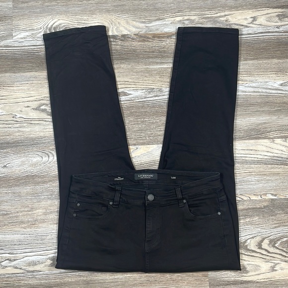 Liverpool Jeans Liverpool Womens Black Denim Jeans The Straight